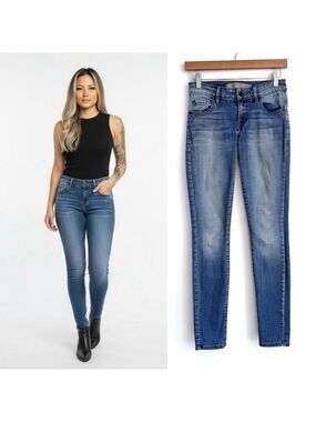 GUESS Los Angeles Power Curvy Mid Rise Jeans Women's Size 24 Denim